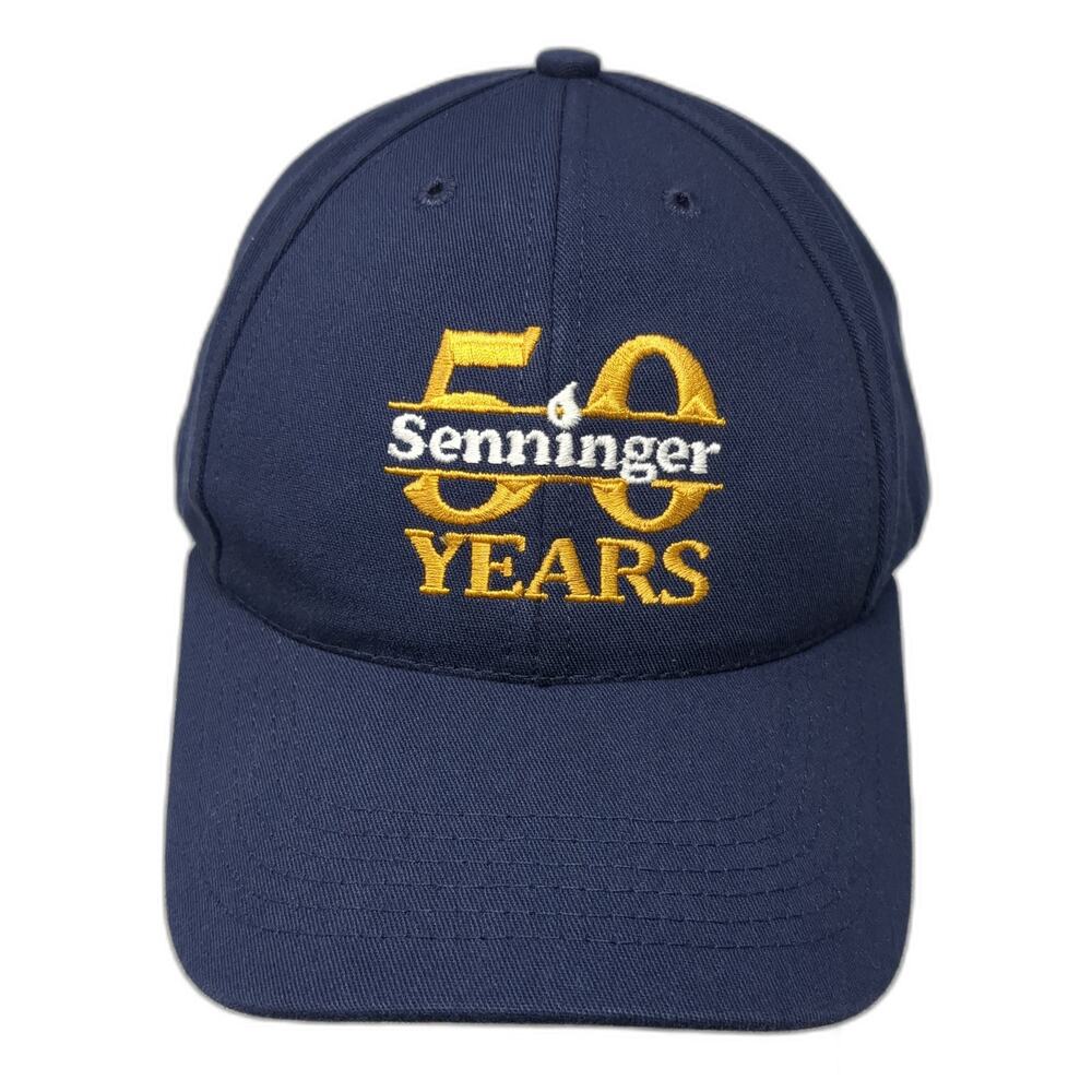 Senninger 50 Years Strapback Baseball Cap Blue One Size Adjustable Graffiti